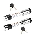 METOWARE Keyed Alike Trailer Hitch Lock, 5/8" Dia, Fit 2" Receiver, 2PC