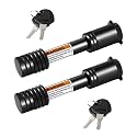 METOWARE Keyed Alike Trailer Hitch Lock, 5/8" Dia, Fit 2" Receiver, 2PC