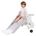 7in1 slider for kids 2 to 5 years big size indoor with Basketball combo for Home Toddler Slide baby slide outdoor with Ball Castle Sliding for Kid Children Slides foldable Kids Slider Big Size