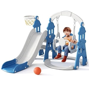 7in1 slider for kids 2 to 5 years big size indoor with basketball combo for home toddler slide baby slide outdoor with ball castle sliding for kid children slides foldable kids slider big size