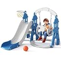 7in1 slider for kids 2 to 5 years big size indoor with Basketball combo for Home Toddler Slide baby slide outdoor with Ball Castle Sliding for Kid Children Slides foldable Kids Slider Big Size
