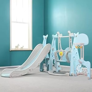 7in1 slider for kids 2 to 5 years big size indoor with basketball combo for home toddler slide baby slide outdoor with ball castle sliding for kid children slides foldable kids slider big size