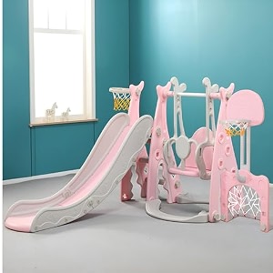 7in1 slider for kids 2 to 5 years big size indoor with basketball combo for home toddler slide baby slide outdoor with ball castle sliding for kid children slides foldable kids slider big size