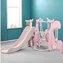 7in1 slider for kids 2 to 5 years big size indoor with Basketball combo for Home Toddler Slide baby slide outdoor with Ball Castle Sliding for Kid Children Slides foldable Kids Slider Big Size