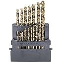 Metric Cobalt Drill Bits 1-10mm 19PCS, M35 high speed steel, high hardness straight shank drill, mechanical or hand drill for drilling, suitable for stainless steel, iron, copper and aluminum.