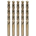 Metric Cobalt Drill Bits 11mm 5PCS, M35 high Speed Steel, high Hardness Straight Shank Drill, Mechanical or Hand Drill for Drilling, Suitable for Stainless Steel, Iron, Copper and Aluminum.