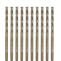 Metric Cobalt Drill Bits 3.3mm 10PCS, M35 high Speed Steel, high Hardness Straight Shank Drill, Mechanical or Hand Drill for Drilling, Suitable for Stainless Steel, Iron, Copper and Aluminum.