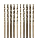 Metric Cobalt Drill Bits 3.5mm 10PCS, M35 high Speed Steel, high Hardness Straight Shank Drill, Mechanical or Hand Drill for Drilling, Suitable for Stainless Steel, Iron, Copper and Aluminum.