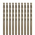 Metric Cobalt Drill Bits 4.5mm 10PCS, M35 high Speed Steel, high Hardness Straight Shank Drill, Mechanical or Hand Drill for Drilling, Suitable for Stainless Steel, Iron, Copper and Aluminum.