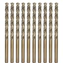 Metric Cobalt Drill Bits 5.5mm 10PCS, M35 high Speed Steel, high Hardness Straight Shank Drill, Mechanical or Hand Drill for Drilling, Suitable for Stainless Steel, Iron, Copper and Aluminum.