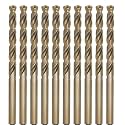 Metric Cobalt Drill Bits 6mm 10PCS, M35 high Speed Steel, high Hardness Straight Shank Drill, Mechanical or Hand Drill for Drilling, Suitable for Stainless Steel, Iron, Copper and Aluminum.