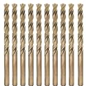 Metric Cobalt Drill Bits 8.5mm 10PCS, M35 high Speed Steel, high Hardness Straight Shank Drill, Mechanical or Hand Drill for Drilling, Suitable for Stainless Steel, Iron, Copper and Aluminum.