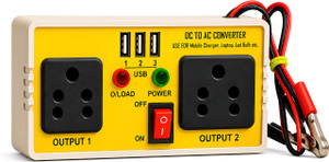 metriva_tech 12v 100va dc to ac converter 3 usb ports 2 ac output sockets car inverter