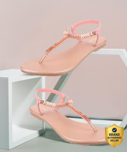 METRO EmbellishedT-StrapFlatsWithBackstrap Women Flats
