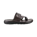 Metro Men Genuine Leather Cross Strap SlippersFlip