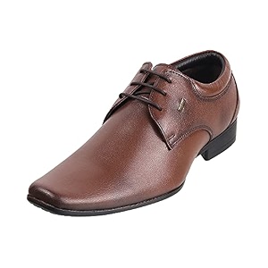 Metro Mens Leather Texture Panel Stylish Lace-up