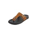 Metro Men Flat CasualComfort Synthetic Leather Chappal