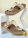METRO SyntheticOpenToeT-Strap Women Flats