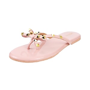 Metro Womens Embellished Faux Leather Flat Fashion