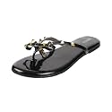 Metro Women39s Embellished Faux Leather Flat Fashion