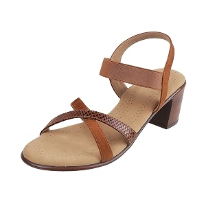 Metro Womens Faux Leather Block Heel Strappy