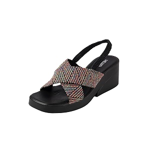 Metro Womens Wedge Heeled Sandal With Back