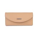Metro Women Beige Faux Leather Casual Wallet with Magnetic Flap Closure (95-133)