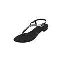 Metro Women Black Synthetic Flat Casual Sandal