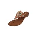 Metro Women FashionEthnic Embroidered Heel Slip-on Sandal