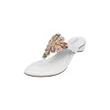 Metro Women FashionEthnic Embroidered Heel Slip-on Sandal
