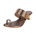 Metro Women39s Fashion Kitten Heel Slip-on Sandals