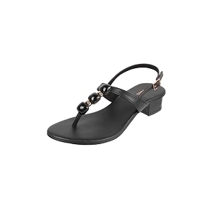 Metro Women Faux Leather Beaded Thong Casual