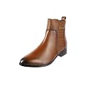 Metro Women Faux Leather Ribbed Slip-On Casual