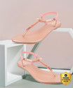 METRO EmbellishedT-StrapFlatsWithBackstrap Women Flats