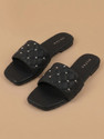 METRO Women Flats Sandal Black 8