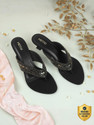 METRO Women Heels Sandal Black 6