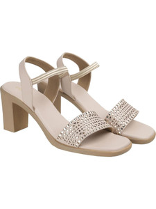 METRO LaserCutEmbellishedBlock Women Heels