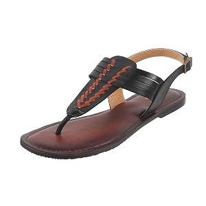 Metro Women Synthetic Leather Flat Sandal