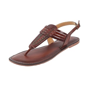 Metro Women Synthetic Leather Flat Sandal