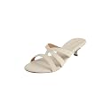 Metro Women Synthetic Leather Kitten Heel Slip-on