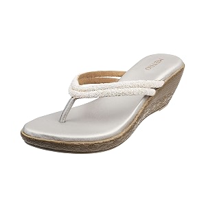 Metro Women Synthetic Leather Wedge Heel Sandal