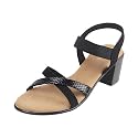 Metro Women39s Faux Leather Block Heel Strappy