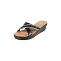 Metro Women Wedge Heel Comfort Slip-on Sandal