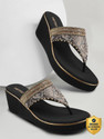 METRO Women Wedges Sandal Black 7