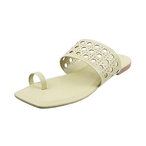 Metro Womens Synthetic Lightgreen Slippers Size