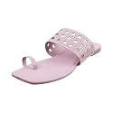 Metro Womens Synthetic Lightgreen Slippers Size