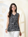 METRONAUT Casual Printed Women Black Top