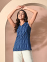 METRONAUT Casual Printed Women Blue Top