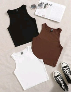 METRONAUT Casual Solid Women Brown Black White