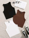 METRONAUT Casual Solid Women Brown Black White